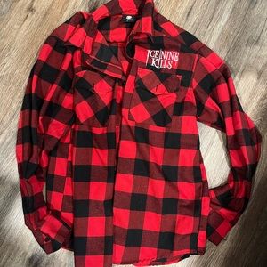 ICE NINE KILLS black and red flannel